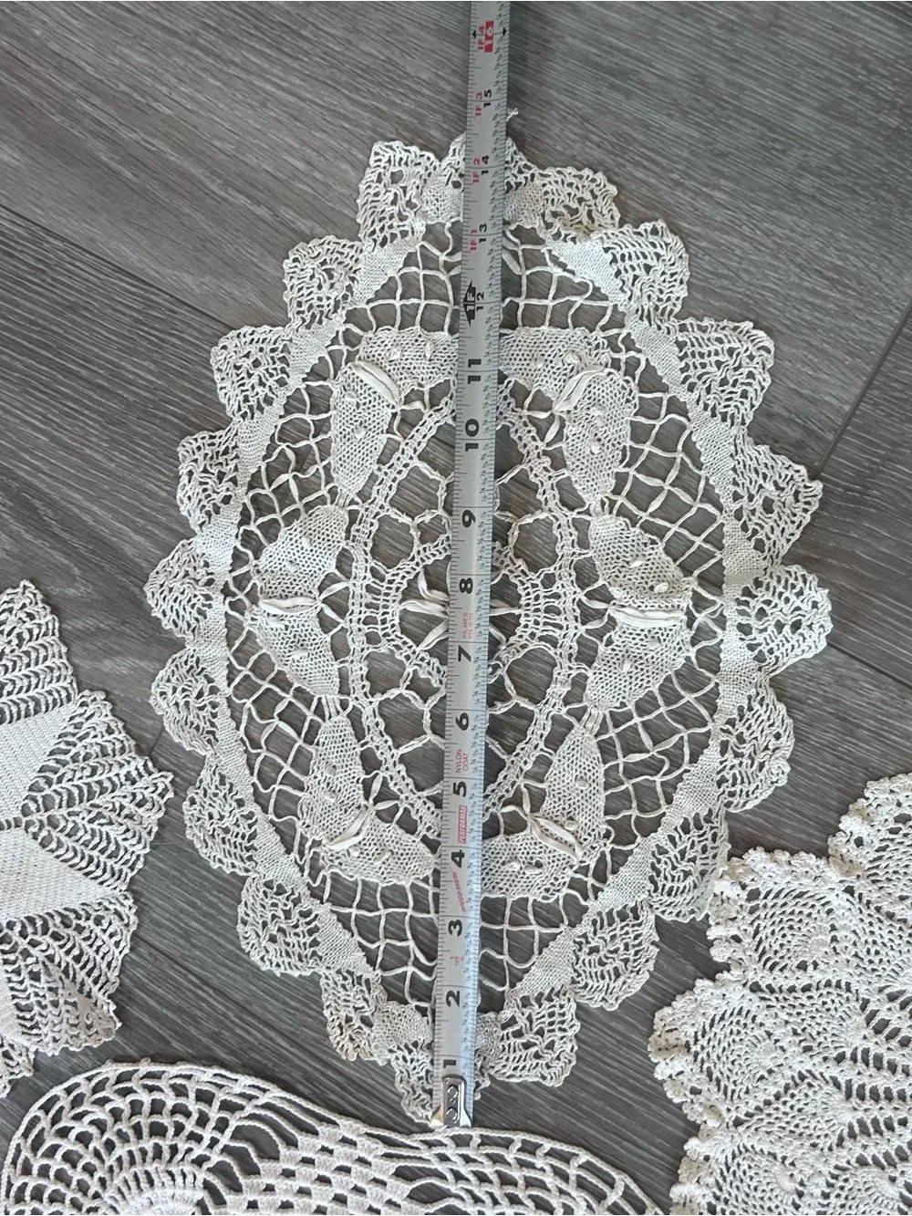 Handmade White Crochet Doily Set - Elegant Table Accents